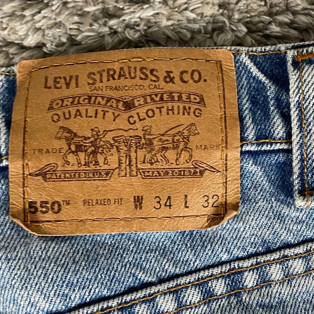 Vintage Levi's 550 Jeans Mens 34x32 Blue Relaxed Fit Orange Tab Cotton USA 90s